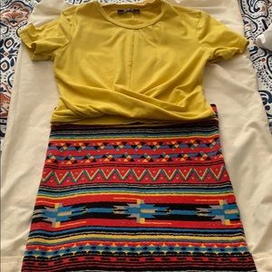 Forever 21 Skirt and Zara crop top